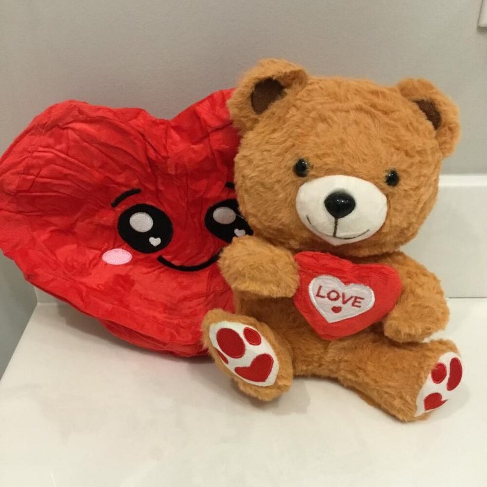 Stuffed Animal Reversible Plush Teddy Bear From Heart to Teddy NWT